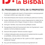 El programa de Tots x la Bisbal en 12 Punts